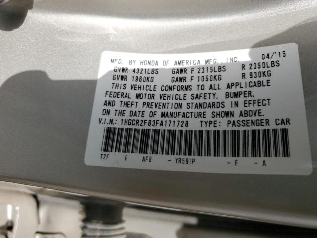 2015 HONDA ACCORD EXL - 1HGCR2F83FA171728