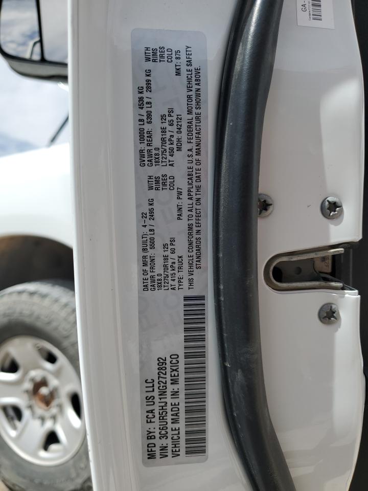 3C6UR5HJ1NG272892 2022 Ram 2500 Tradesman