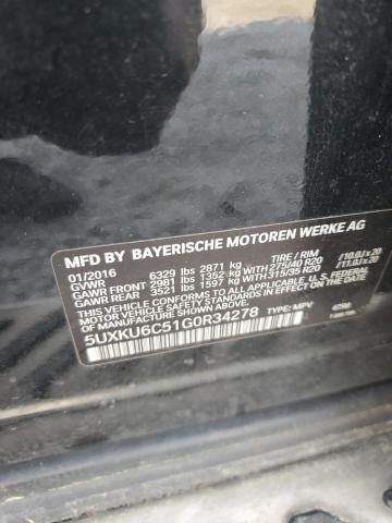 Паркетники BMW X6 2016 Черный