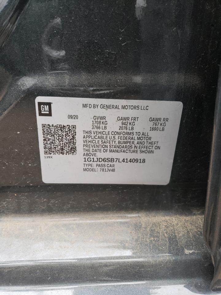 1G1JD6SB7L4140918 2020 Chevrolet Sonic Lt