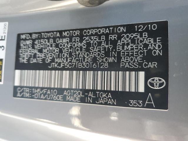 2011 Toyota Scion Tc VIN: JTKJF5C71B3016128 Lot: 51442364