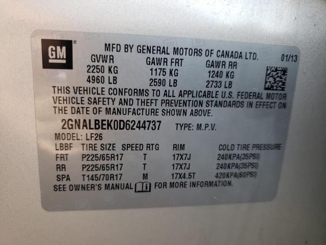 2013 Chevrolet Equinox Ls VIN: 2GNALBEK0D6244737 Lot: 50816994