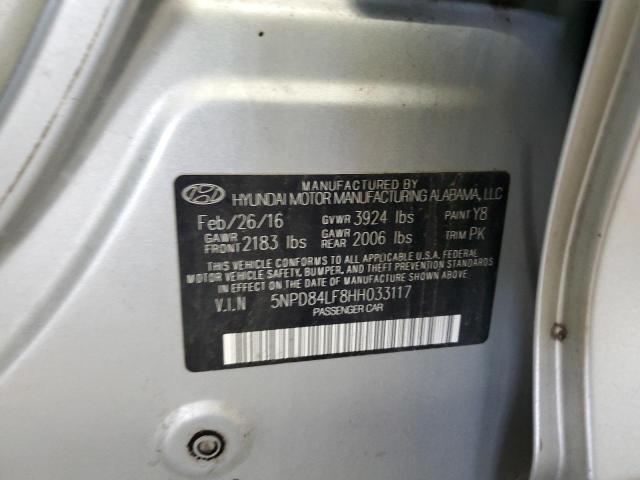 2017 HYUNDAI ELANTRA SE 5NPD84LF8HH033117