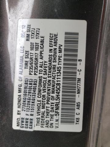 2012 Honda Odyssey Ex VIN: 5FNRL5H45CB111345 Lot: 52535474