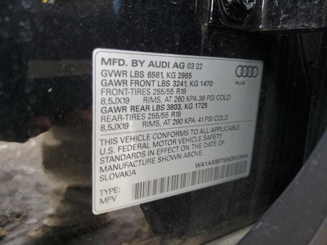 VIN WA1AXBF78ND012844 2022 Audi Q7, Premium no.12