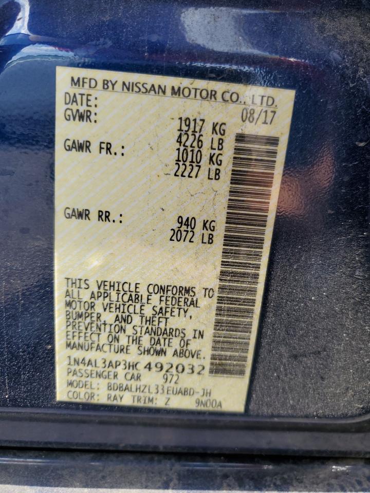 1N4AL3AP3HC492032 2017 Nissan Altima 2.5