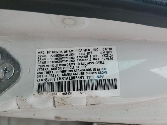 2010 Honda Accord Crosstour Ex VIN: 5J6TF1H31AL005881 Lot: 49858024