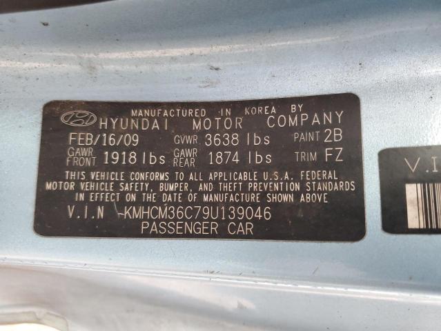 2009 Hyundai Accent Gs VIN: KMHCM36C79U139046 Lot: 48410634