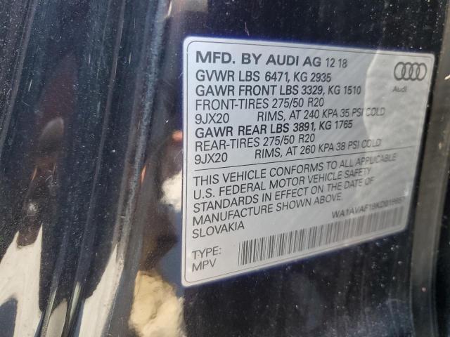 2019 AUDI Q8 PREMIUM - WA1AVAF19KD019857