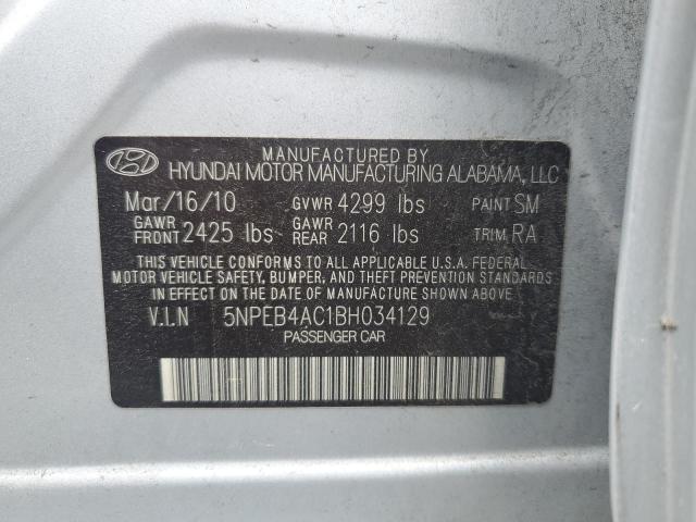 2011 Hyundai Sonata Gls VIN: 5NPEB4AC1BH034129 Lot: 52579854