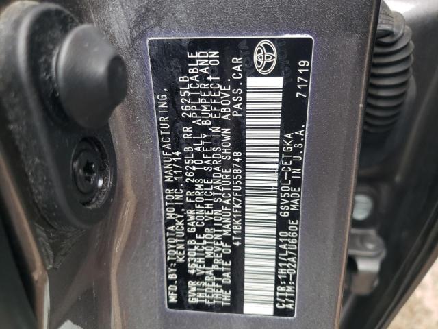 2015 Toyota Camry Xse VIN: 4T1BK1FK7FU558748 Lot: 50551274