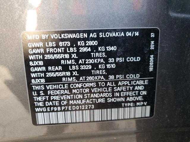 Lot #2479903970 2014 VOLKSWAGEN TOUAREG V6 salvage car