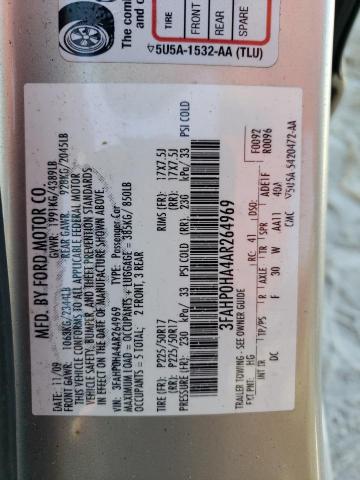 2010 Ford Fusion Se VIN: 3FAHP0HA4AR264969 Lot: 51110394