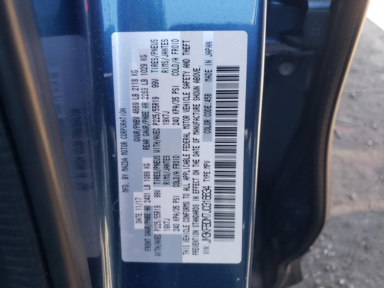 Lot #2558814879 2018 MAZDA CX-5 GRAND