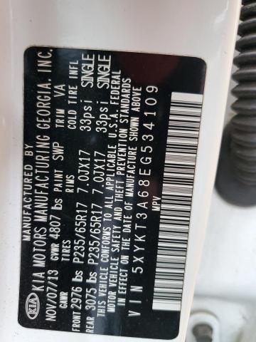 2014 Kia Sorento Lx VIN: 5XYKT3A68EG534109 Lot: 49815004