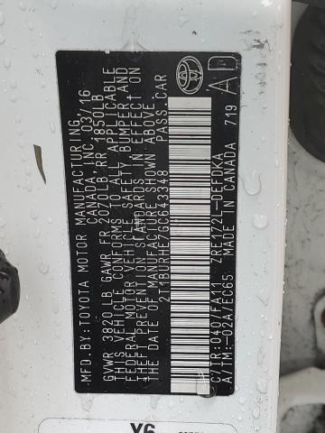 2016 Toyota Corolla L VIN: 2T1BURHE7GC643348 Lot: 50494194