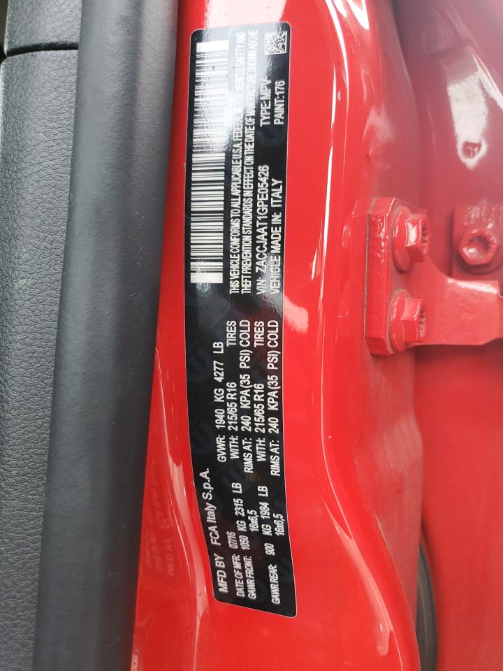 ZACCJAAT1GPE05426 2016 Jeep Renegade Sport