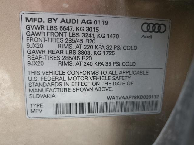 VIN WA1VAAF78KD028132 2019 Audi Q7, Prestige no.13