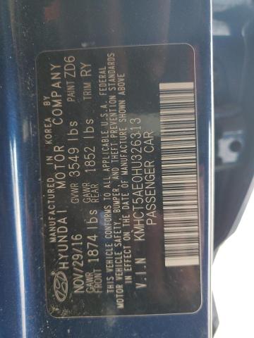2017 Hyundai Accent Se VIN: KMHCT5AE0HU326313 Lot: 49863564