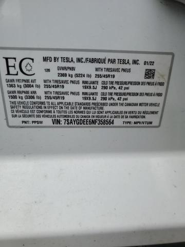  TESLA MODEL Y 2022 Белый