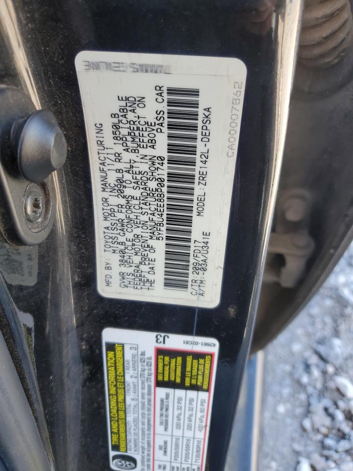 5YFBU4EE8BP001740 2011 Toyota Corolla Base