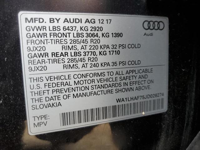 VIN WA1LHAF75JD026274 2018 Audi Q7, Premium Plus no.14