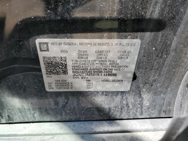 2020 Chevrolet Trax Premier VIN: 3GNCJMSB0LL119696 Lot: 51079444