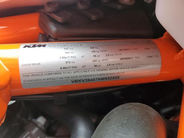2022 KTM 1290 SUPER - VBKV39407NM952505