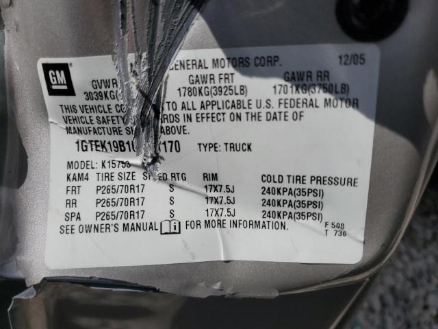 2006 GMC New Sierra K1500 VIN: 1GTEK19B16Z221170 Lot: 52824234