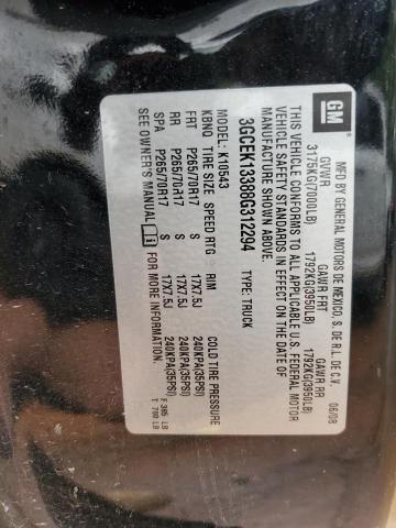 2008 Chevrolet Silverado K1500 VIN: 3GCEK13388G312294 Lot: 50378954