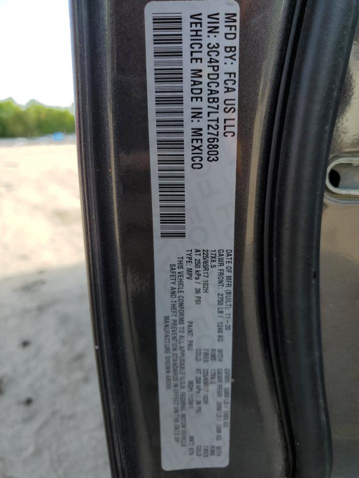 3C4PDCAB7LT276803 2020 Dodge Journey Se