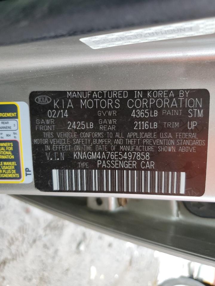 KNAGM4A76E5497858 2014 Kia Optima Lx