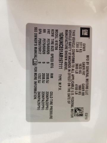 2010 Chevrolet Tahoe K1500 Ltz VIN: 1GNUKCE01AR197111 Lot: 51819994