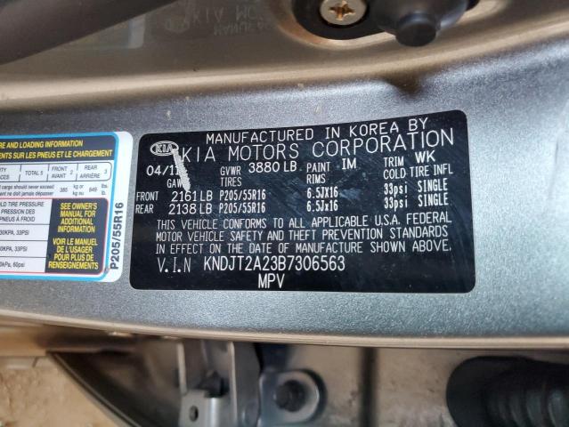 2011 Kia Soul + VIN: KNDJT2A23B7306563 Lot: 50817934