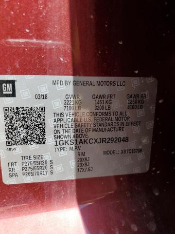 2018 GMC YUKON SLE 1GKS1AKCXJR292048