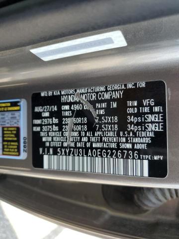 2014 Hyundai Santa Fe Sport VIN: 5XYZU3LA0EG226736 Lot: 51675594