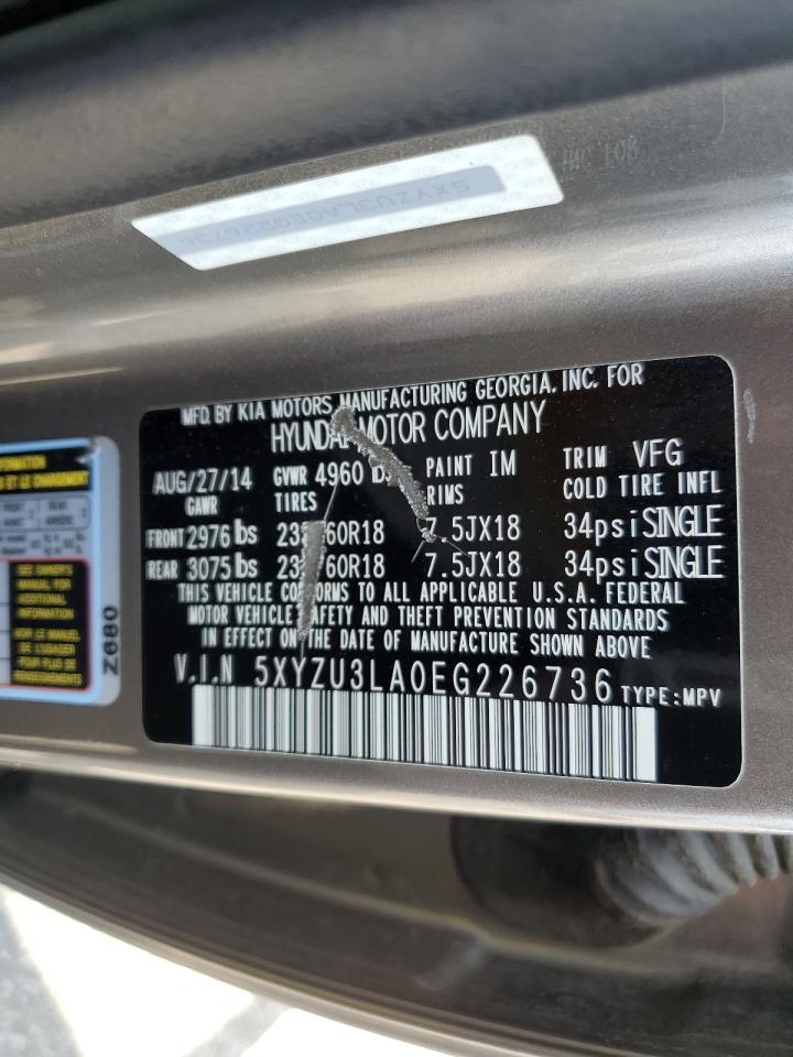 5XYZU3LA0EG226736 2014 Hyundai Santa Fe Sport