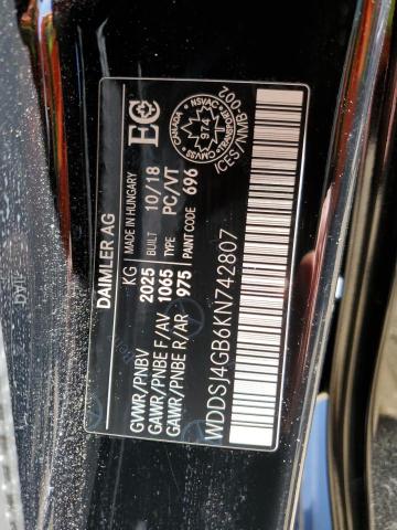 2019 Mercedes-Benz Cla 250 4Matic VIN: WDDSJ4GB6KN742807 Lot: 52584384