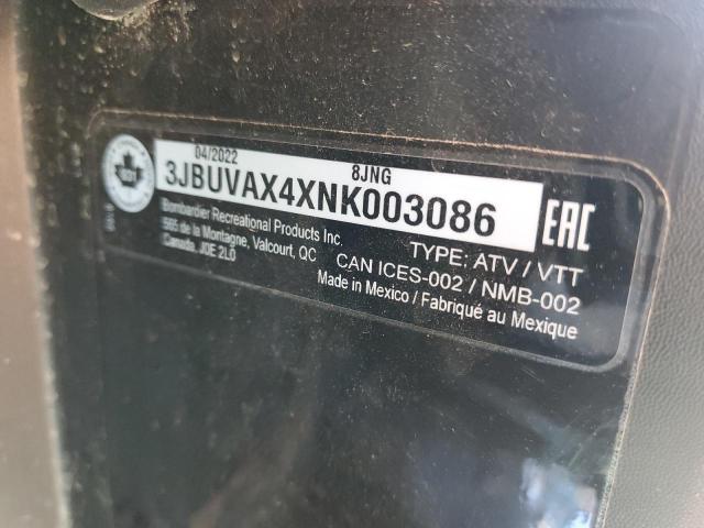 2022 CAN-AM DEFENDER L 3JBUVAX4XNK003086
