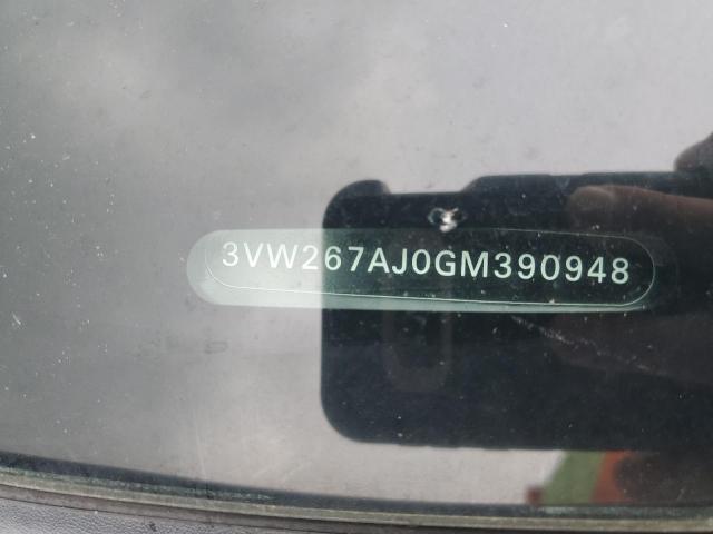 2016 Volkswagen Jetta S VIN: 3VW267AJ0GM390948 Lot: 51159204