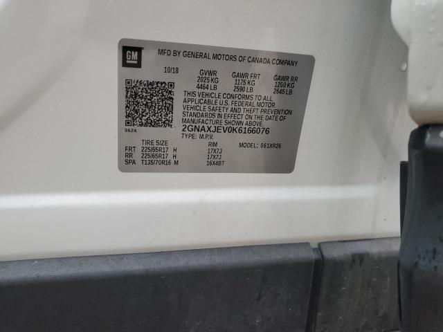 2019 CHEVROLET EQUINOX LT - 2GNAXJEV0K6166076