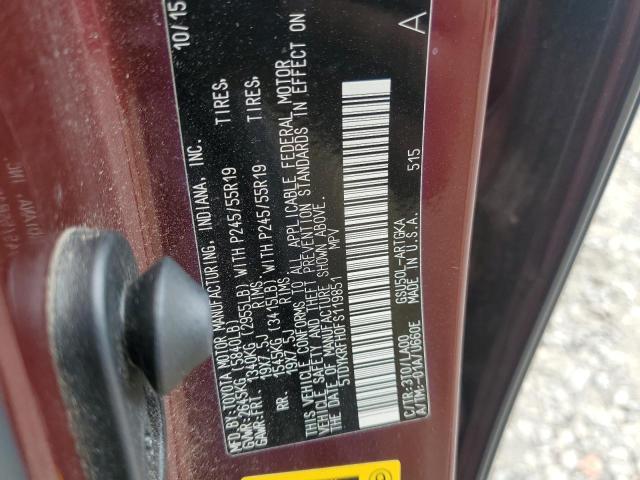 5TDYKRFH0FS119851 2015 Toyota Highlander Limited