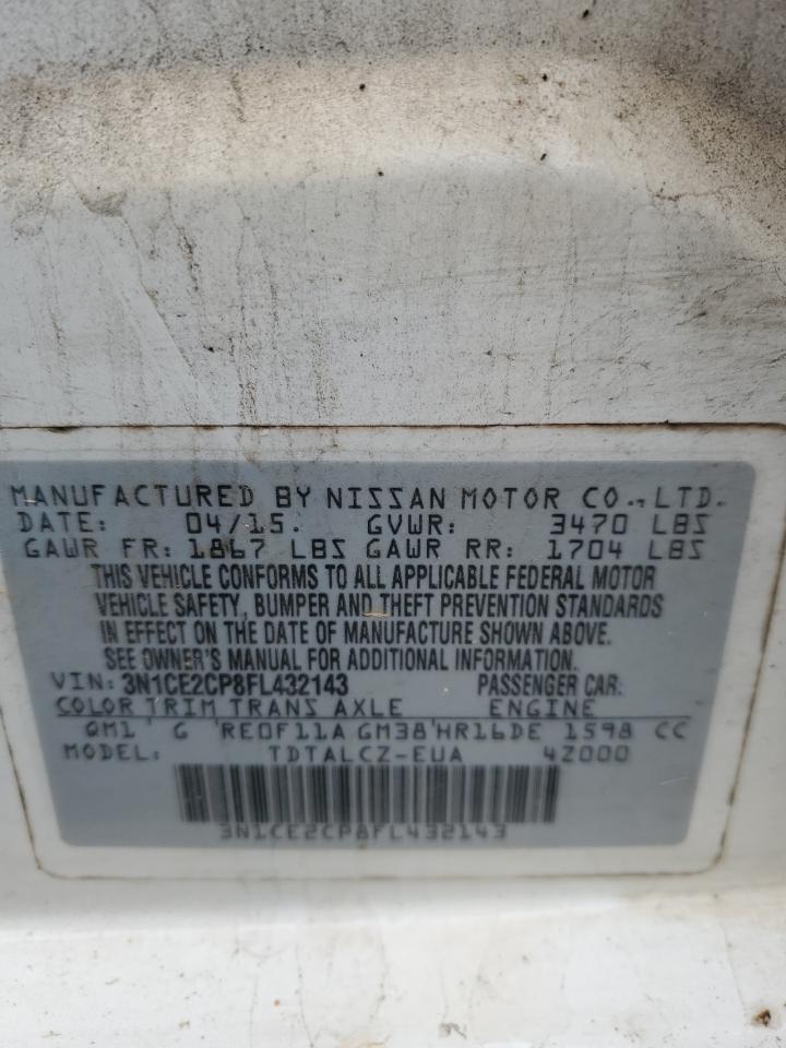 3N1CE2CP8FL432143 2015 Nissan Versa Note S