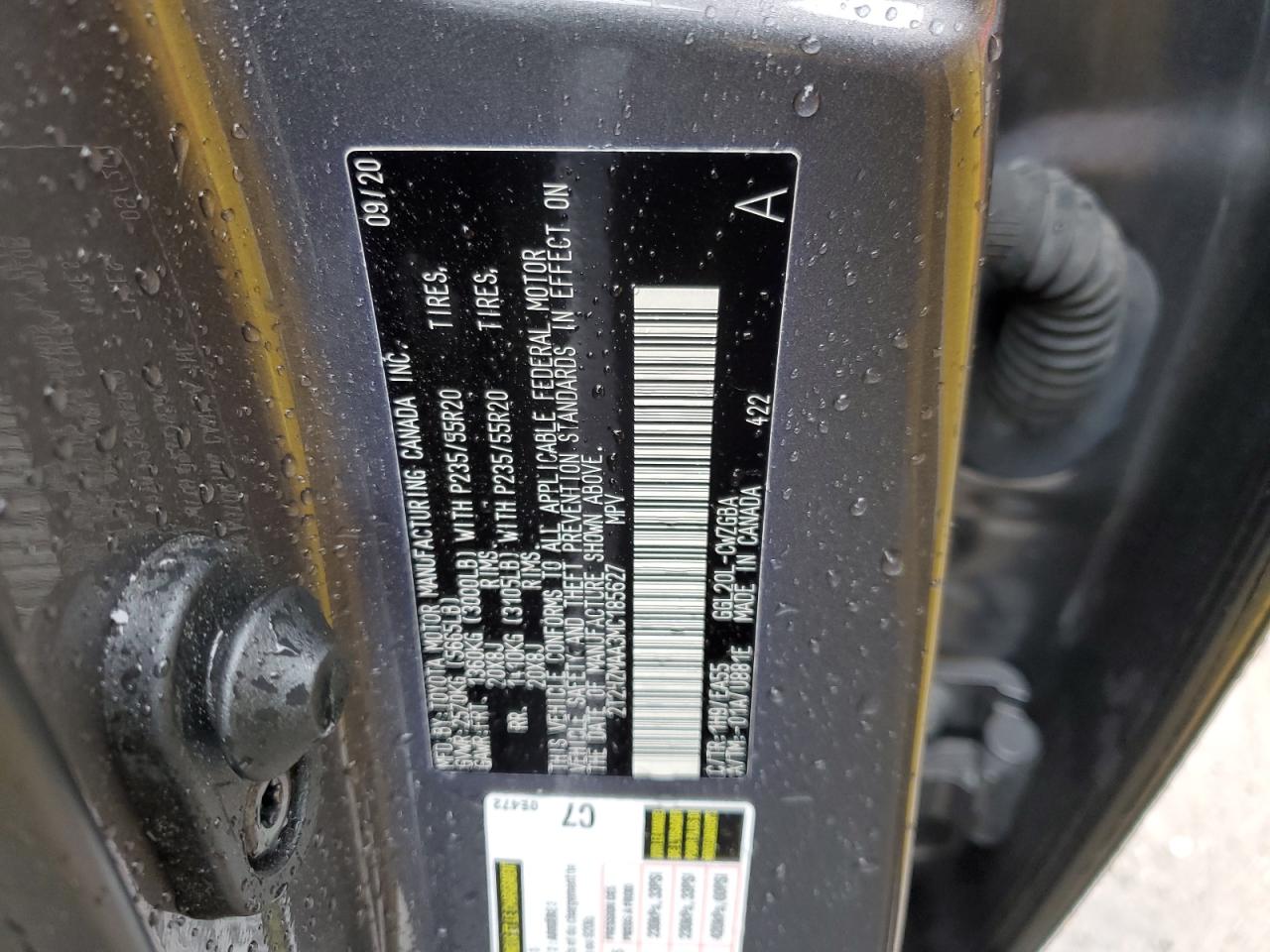 2T2HZMAA3MC185627 2021 Lexus Rx 350