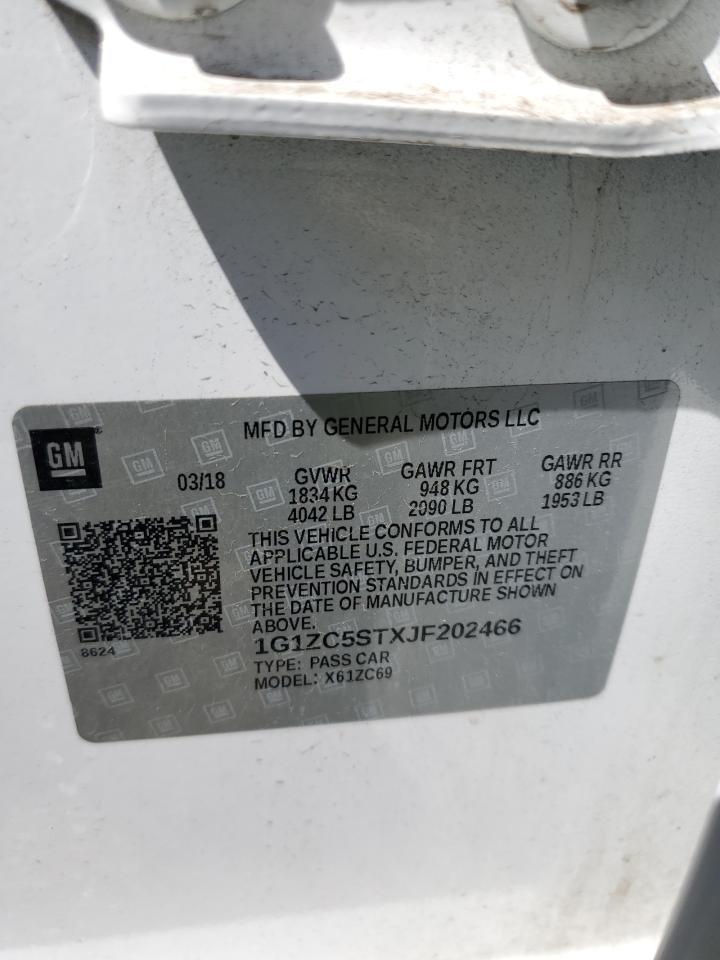 1G1ZC5STXJF202466 2018 Chevrolet Malibu Ls