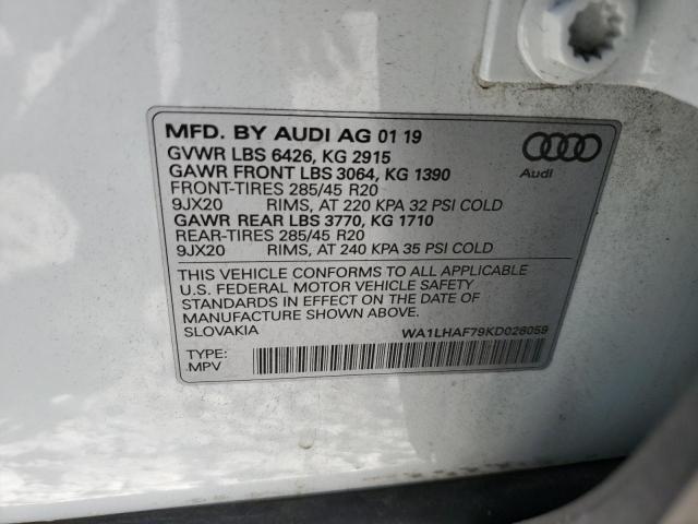 VIN WA1LHAF79KD028059 2019 Audi Q7, Premium Plus no.13