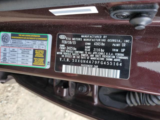 2015 Kia Optima Ex VIN: 5XXGN4A79FG455164 Lot: 51609464