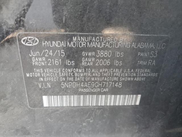 2016 Hyundai Elantra Se VIN: 5NPDH4AE9GH717148 Lot: 52209424