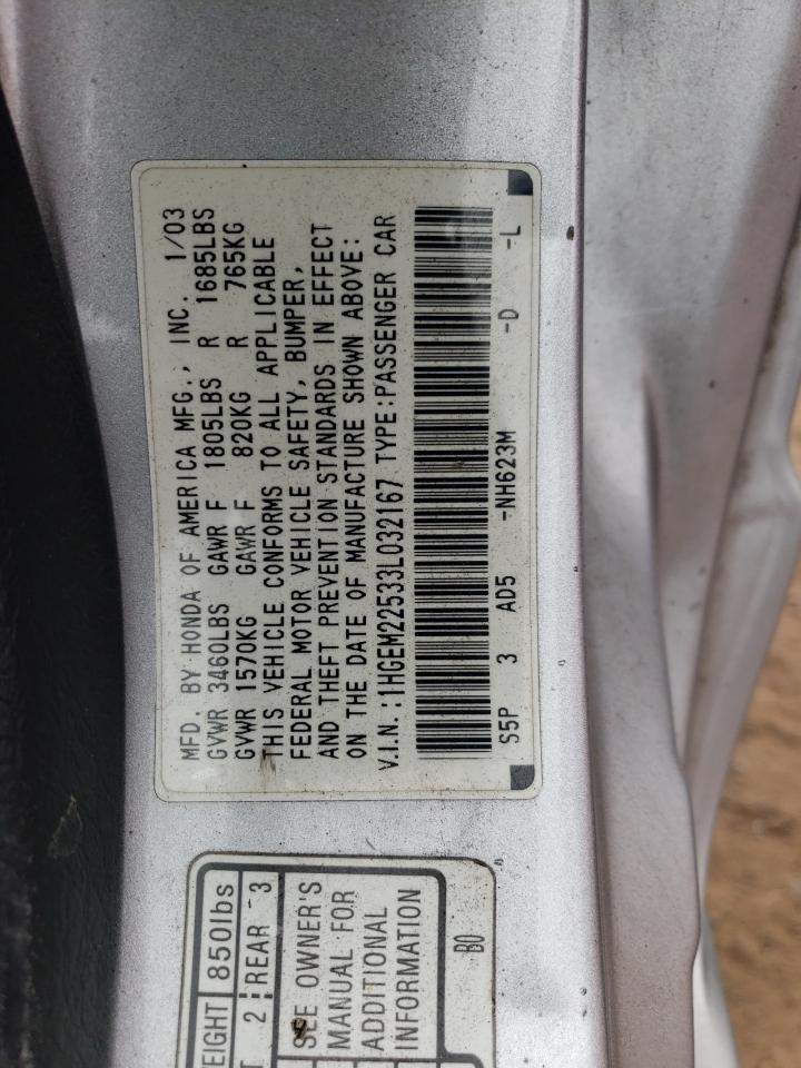 1HGEM22533L032167 2003 Honda Civic Lx