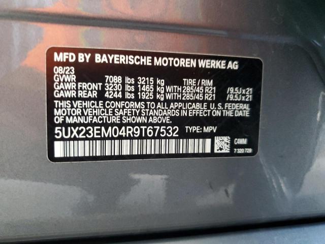 2024 BMW X7 XDRIVE4 5UX23EM04R9T67532